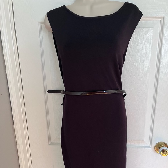 Brown Ribbed Fitted Dress - Picture 3 of 14